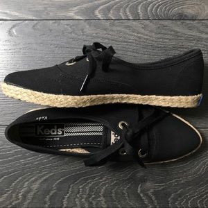 Black Keds Pointy Toe Espadrilles